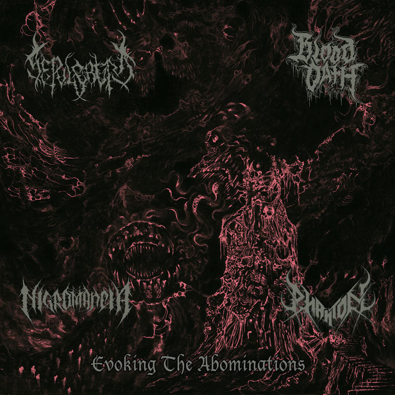 SEPULCRUM / BLOOD OATH / NIGROMANCIA / PHANTOM – 4 way split LP